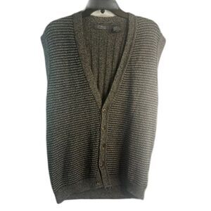 L Etienne Pour Homme Peaky Blinders Knit Button Front Vest Men's Size Large